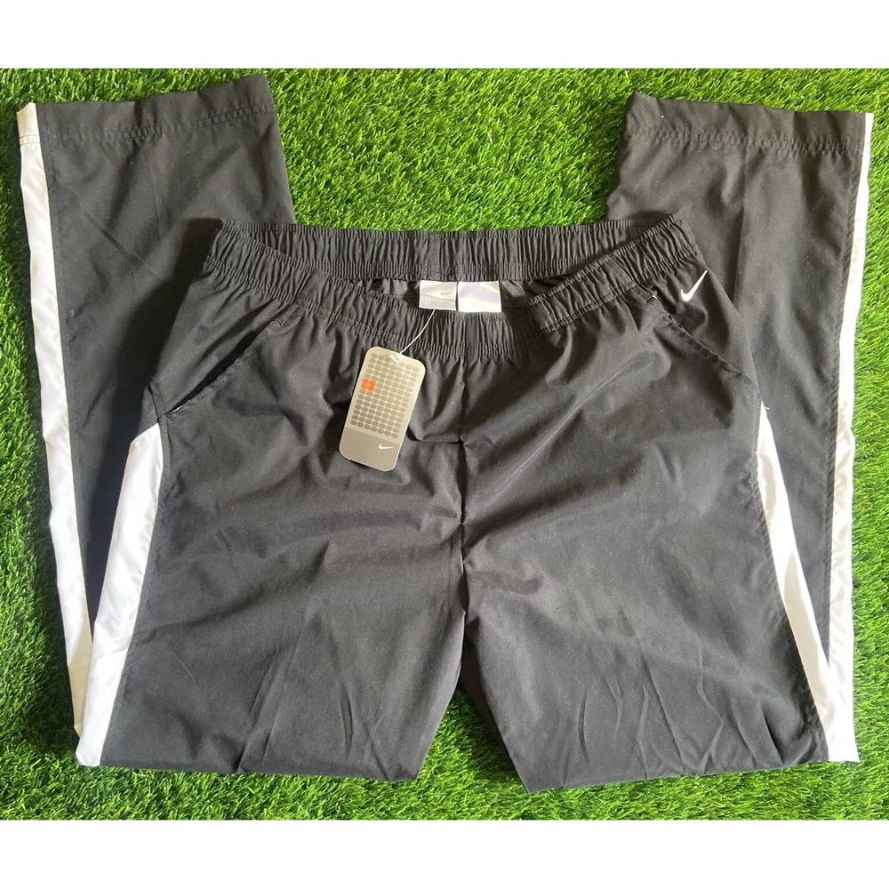 NOS Nike Woman's Mismate Warm Up Track Pants XL 16-18 Black Side Stripe NWT